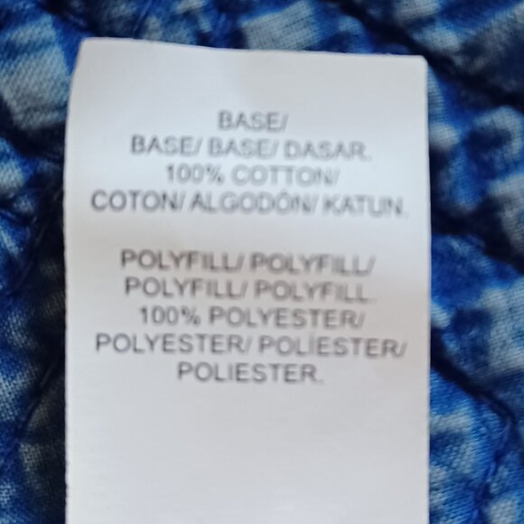 Lucky Brand Distressed Quilted Antique Blue Jacket/Cardigan Size Large - Picture 8 of 10